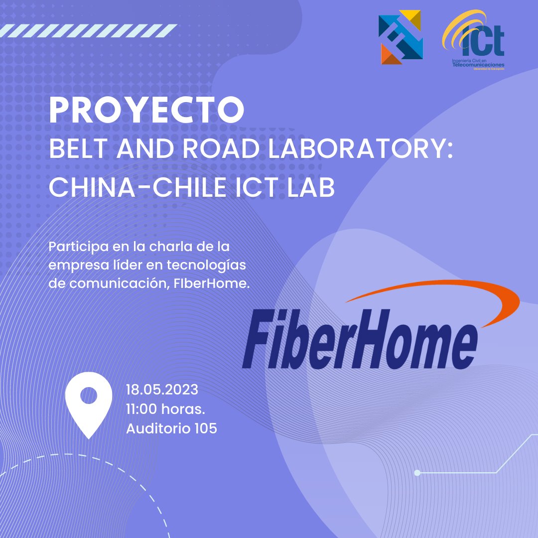 ict_udec's tweet photo. 👉Entérate de lo que nos trae la empresa china #FiberHome, que dará una charla a estudiantes y académicos sobre las soluciones en telecomunicaciones en las que trabajan actualmente.

📆Te esperamos el jueves 18 de mayo en el auditorio 105 de @fiudec ¡No faltes! https://t.co/X9x0AAqBXT