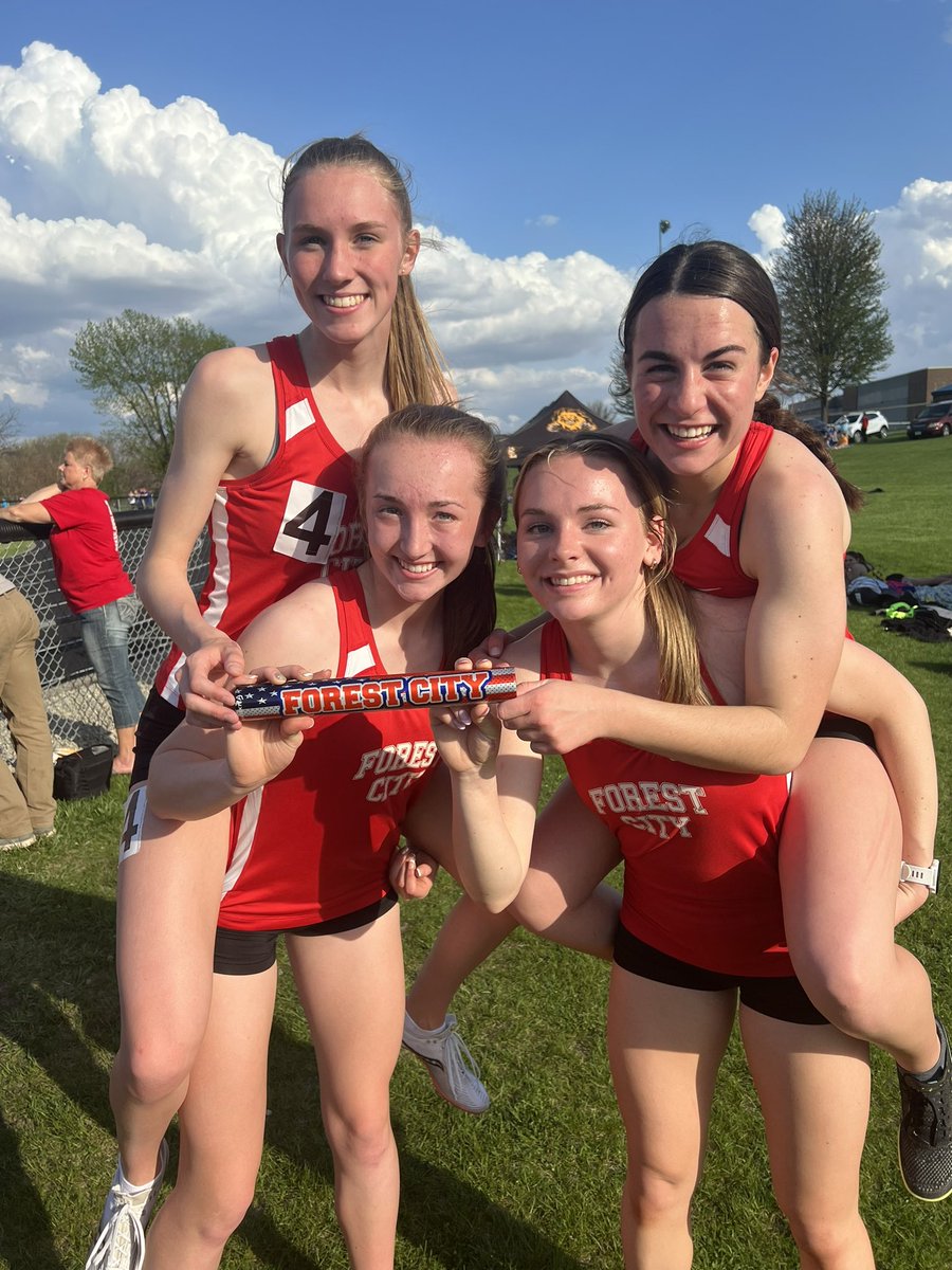 School record in 4x8 by 8 seconds! Weaver, Nelson, Brown, Warren- 9:49.32. Wow!!