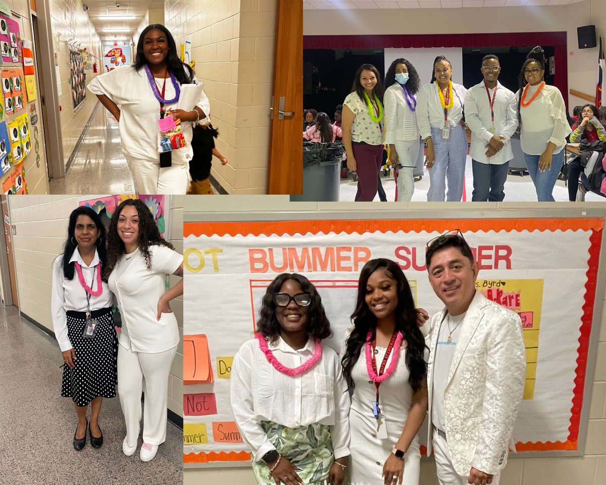 A day of appreciation spread throughout our school with all white for Luau themed Teacher Appreciation week! We love and appreciate all your hard work, love, and dedication to our students! 🍎❤️