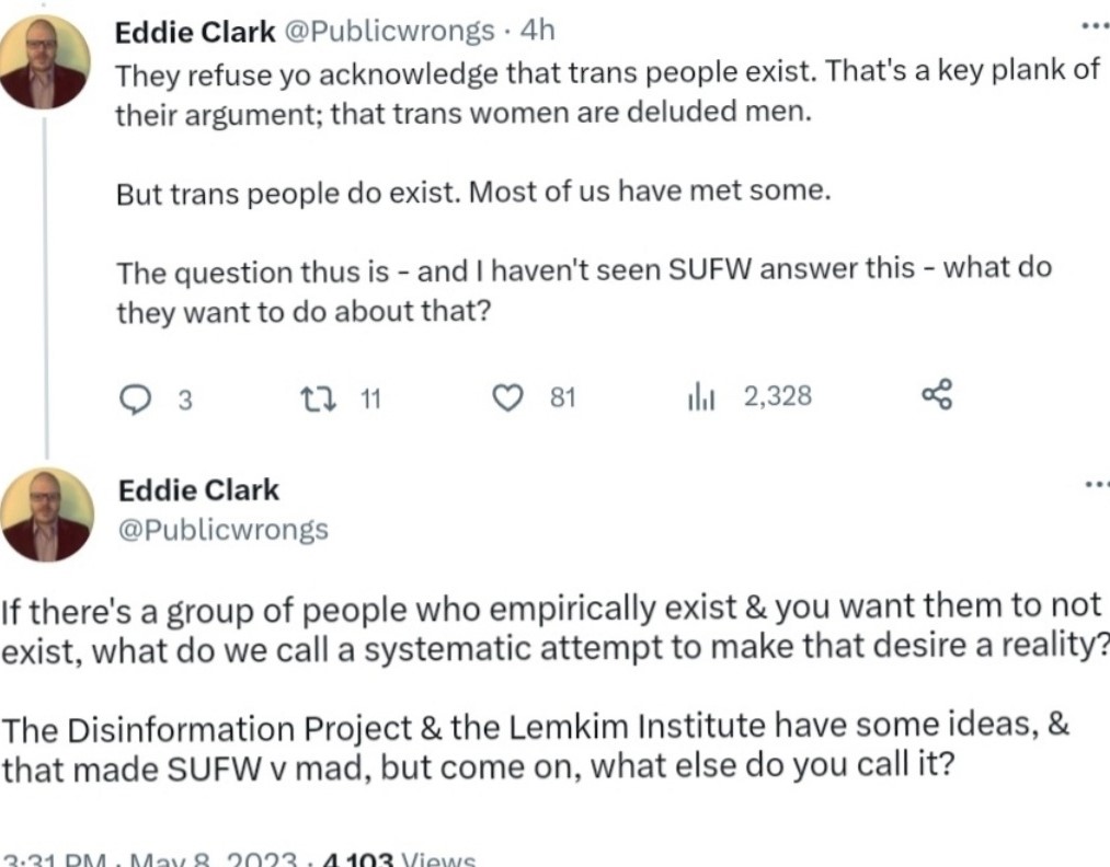 Kay we all saw the videos Barton on Twitter "This take on SUFW's