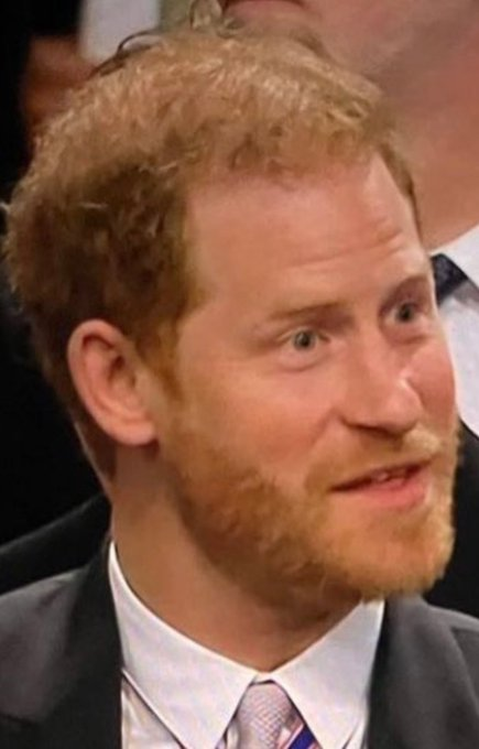 JudyO49124538's tweet photo. Weed is legal in my home state of California, and legal in my New York state...but would I get toked before a solemn ritual that involved my father? No way. But dude! Harry was stoned off his ASS.
#SparebyPrinceHarry
#DumbPrince
#Coronation
#HarryandMeghanAreAJoke
#HighHarry https://t.co/NrNSoCnakj