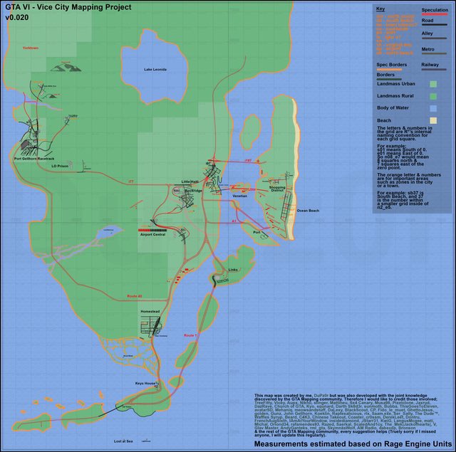 GTA 6 map rumor.

After the GTA 6 leaks over the past year, the player community managed to create two maps, the first is based on the leaks and looks incomplete, and the other is a map based on the first map with modifications to it to look complete..