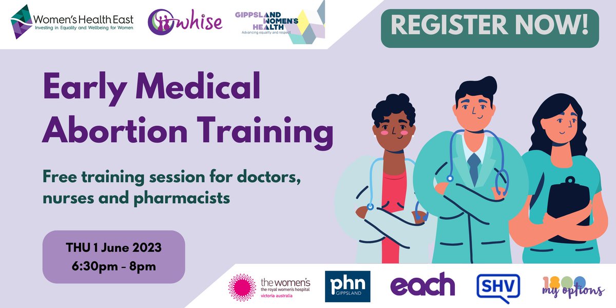 We are pleased to be a part of two free capacity-building sessions with CPD points for Australian doctors, nurses, midwives and pharmacists with an interest in early medical abortion service provision.

Thursday 1 June, 6.30 pm - 8 pm.
Enrol below:
eventbrite.com.au/e/introduction…