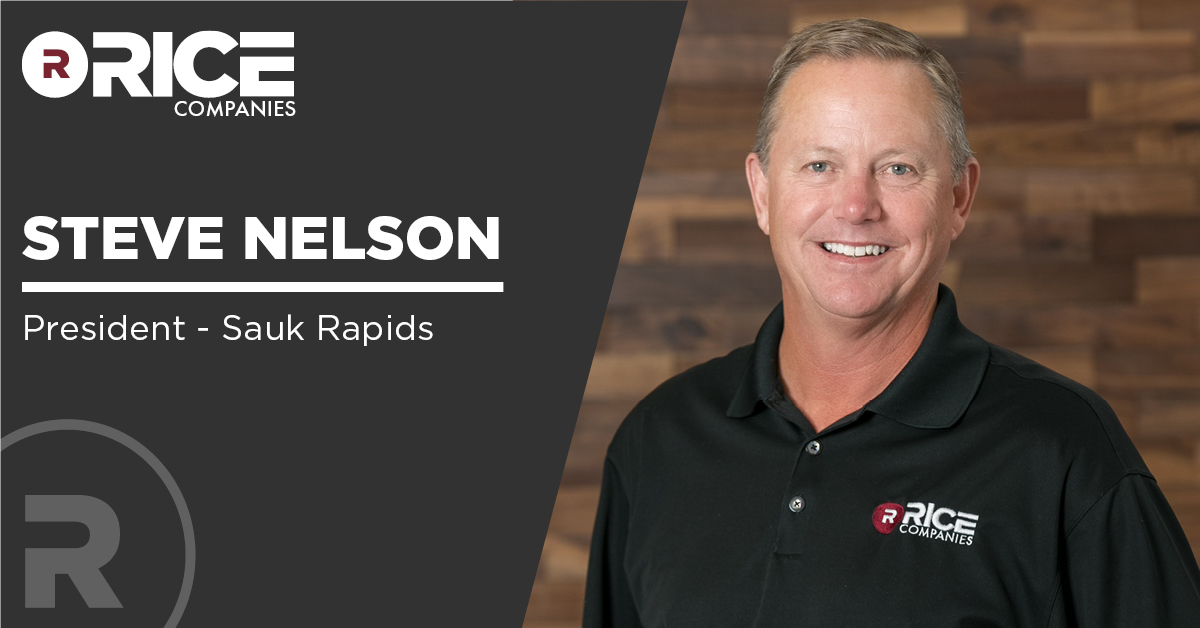 As we gear up for growth, we're proud to announce the promotion of Steve Nelson to President of our Sauk Rapids, MN location. Steve is instrumental in the continued success of our clients and teams as we build projects and partnerships. Congrats Steve! ricecompanies.com/about-us/