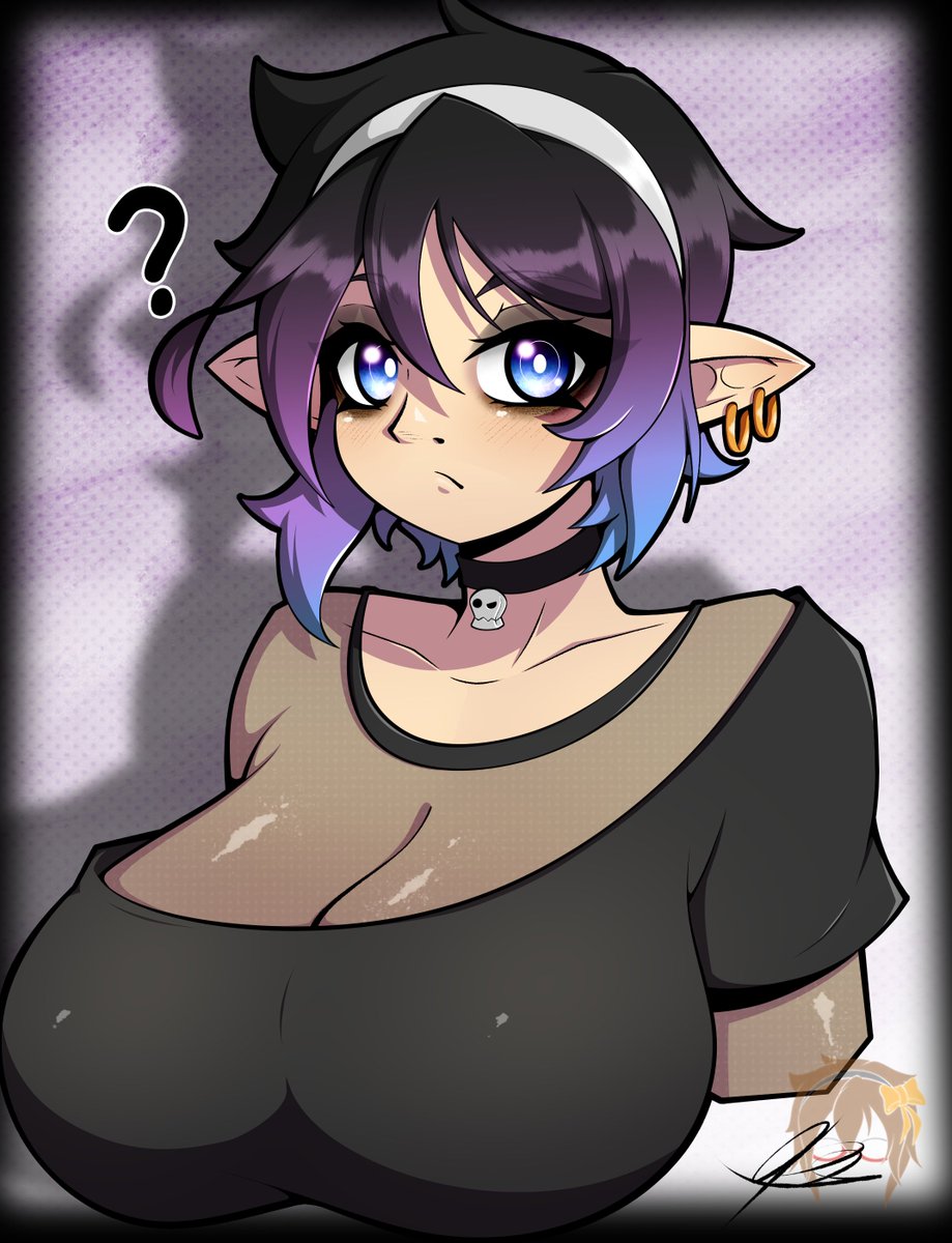 QuoteJ2's tweet photo. Goth Cara? 👀💜💙☠️

Just wanted to try that🙃☠️
#originalcharacter
#smallartist 
#Oc https://t.co/wl7Ure0Q0e