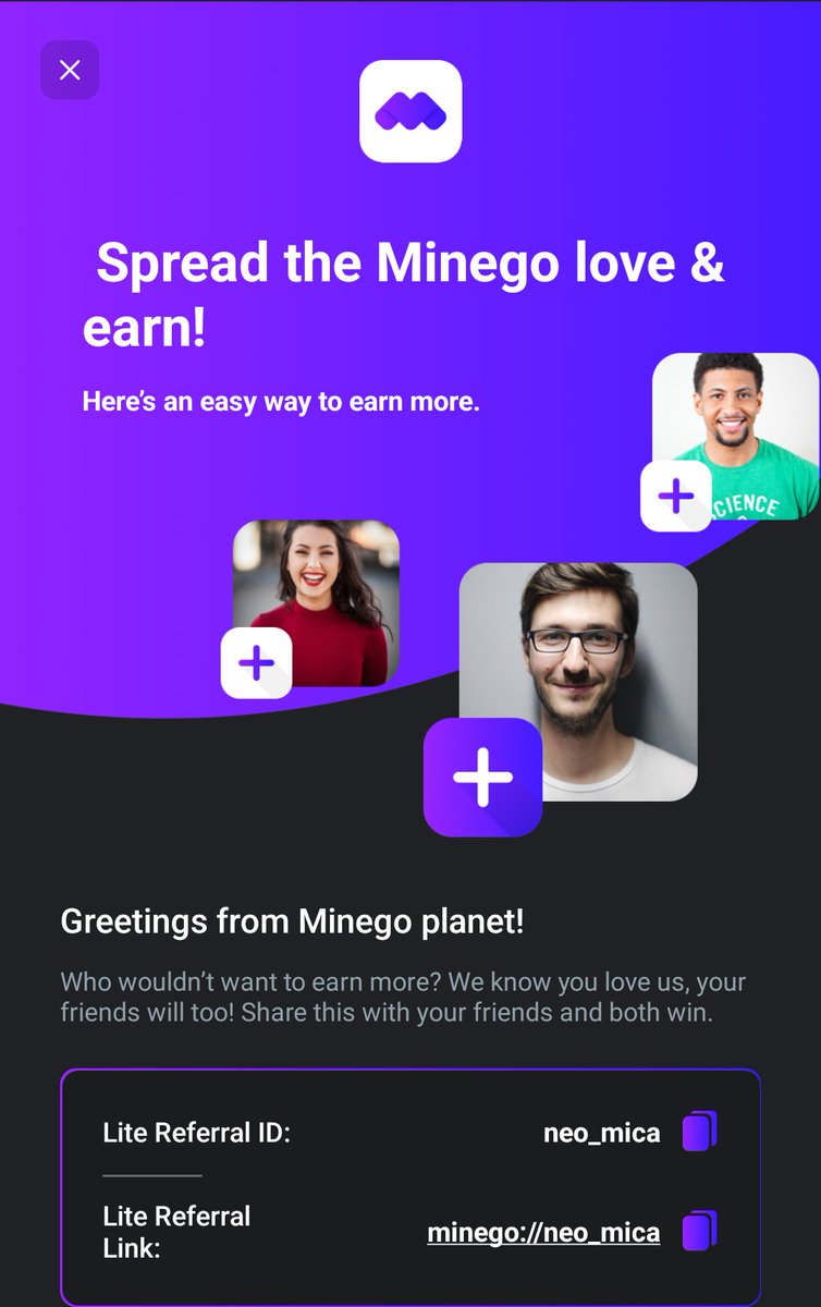 Hey, I just joined the Minego ecosystem. Join me and earn more. Use my referral code  minego.io/download?refer…
#Crypto #Web3 #referral