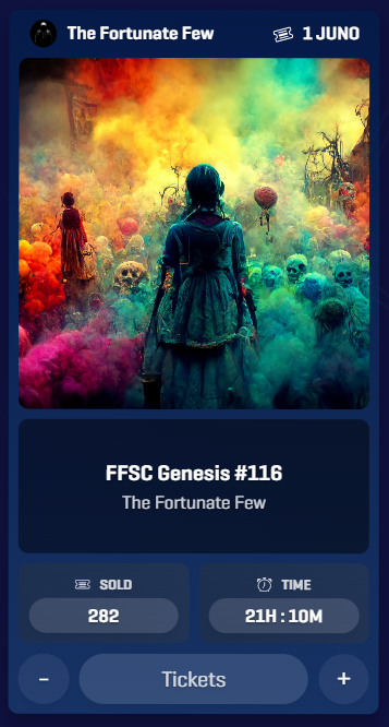 Skrilla_32's tweet image. ⚫️FFSC's 5th Raffle Finishing in less than 24 HOURS!

👑Will you be next to join the #FFSC?

🎟️Ticket Price = 1 $JUNO

▶️Play ONLY on #GELOTTO:
gelotto.io/app/games/raff…

⚛️Discord link:    
discord.gg/WtrYmp8nVF

#MembersOnly #NFTs #crypto #JUNO @Gelotto2 
@JunoNetwork