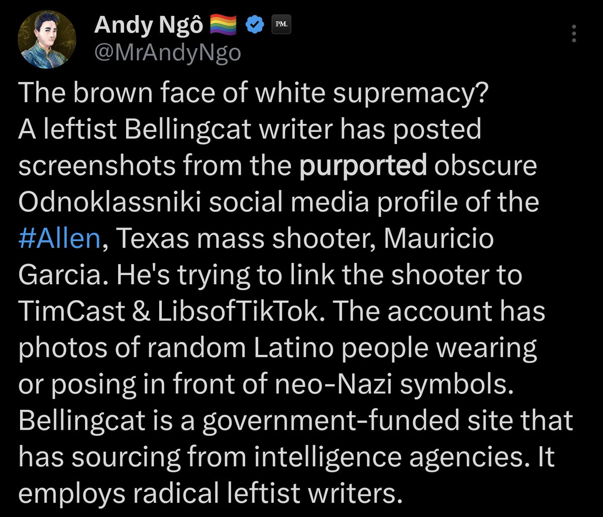 stevanzetti's tweet photo. Ask yourself: Why do these people want so desperately for the Allen mall mass shooter to not be a self identifying neo-Nazi? 🤔 https://t.co/y7d2DckUOd