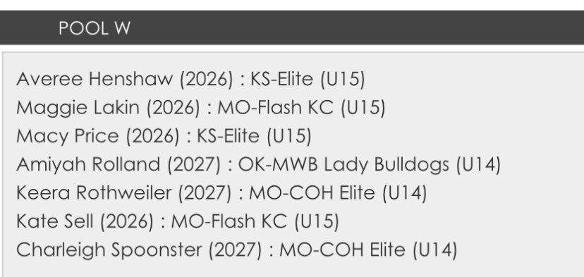 Randy Ebert (@ebertrandy) on Twitter photo <a href="/MacyPrice2026/">Macy Price</a> and <a href="/Avereehenshaw26/">Averee Henshaw</a> named Pool AllStars!
Both girls played great defense with constant pressure on the ball.
Offensively, Averee consistently attacks the lane and gets to the line. Macy runs the show and hits big shots from mid range and 3. <a href="/MacyPrice2026/">Macy Price</a> and <a href="/Avereehenshaw26/">Averee Henshaw</a> named Pool AllStars!
Both girls played great defense with constant pressure on the ball.
Offensively, Averee consistently attacks the lane and gets to the line. Macy runs the show and hits big shots from mid range and 3.