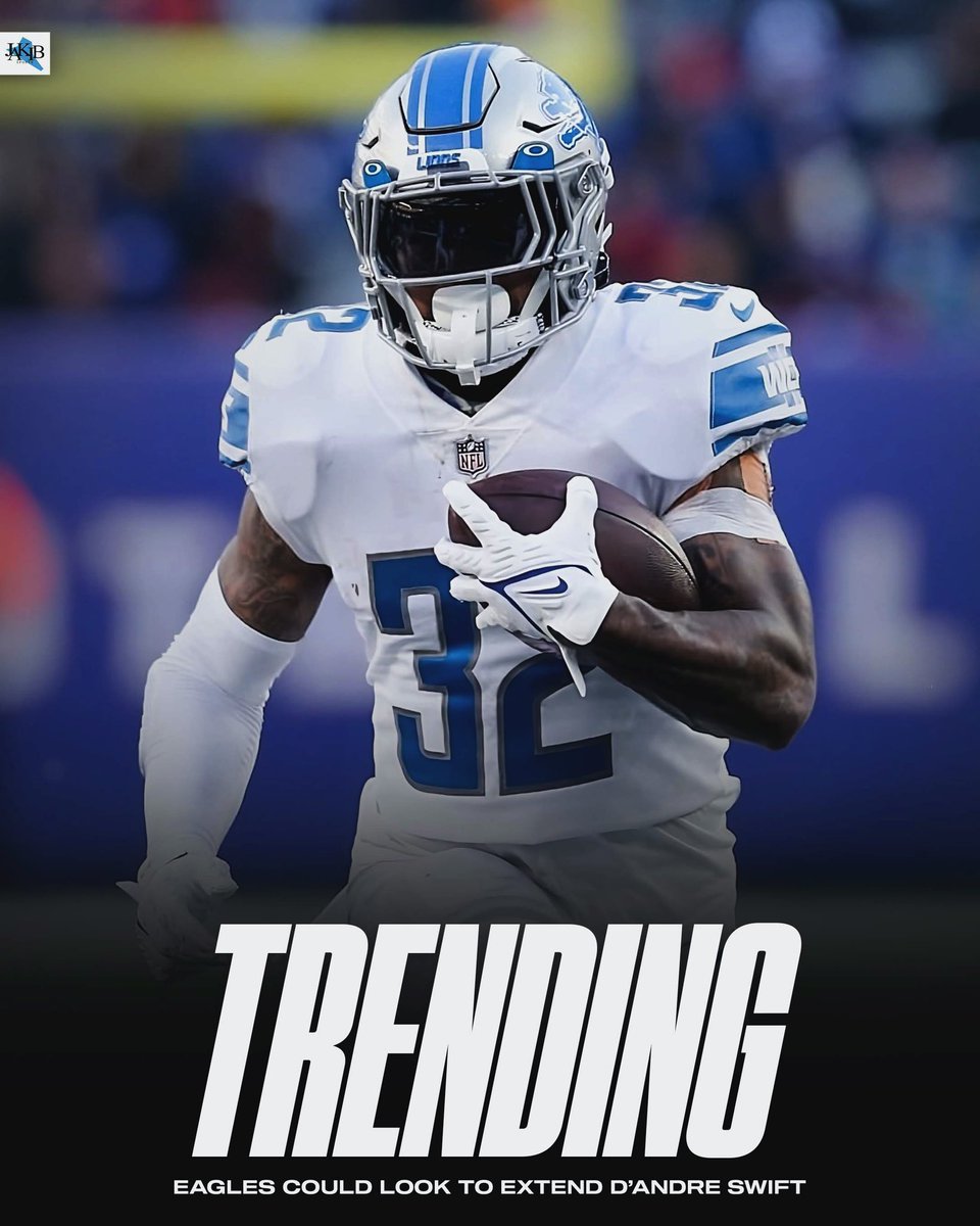 JAKIBSports's tweet photo. The #Eagles reportedly view D'Andre Swift as more than a rental player and could look to extend him, per @JFowlerESPN.

#FlyEaglesFly https://t.co/x2rPymMWk0