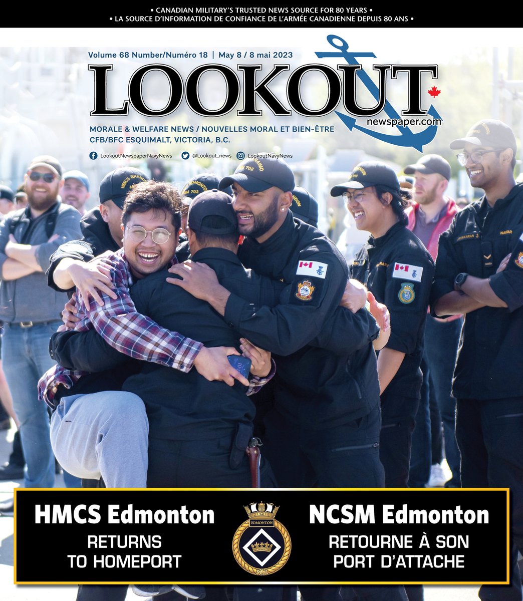 In this week's edition of #Lookoutnavynews: Battle of the Atlantic stories: honouring HMCS Trentonian, Peter Chance meets Prince Edward, and Broadmead totem celebrates military legacy. Read the full edition here: bit.ly/44Fa07m