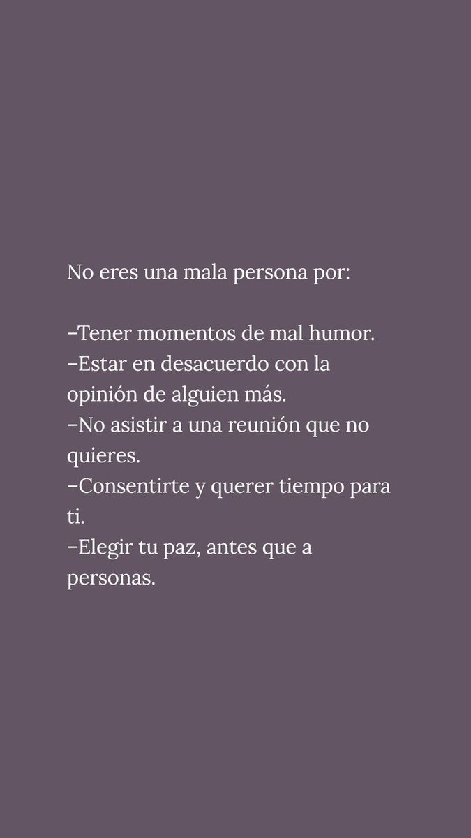 No eres mala persona: