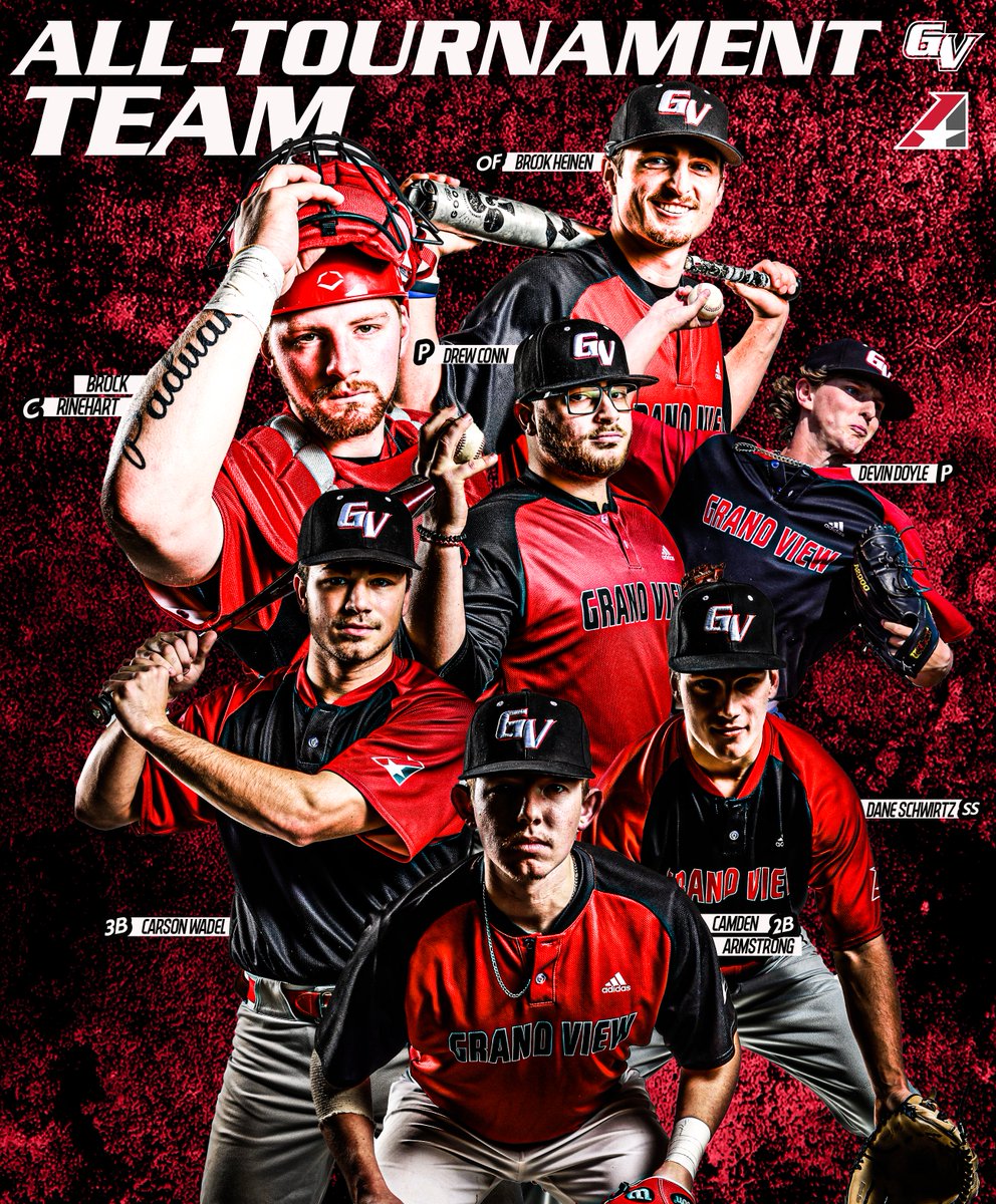 𝘼𝙇𝙇-𝙏𝙊𝙐𝙍𝙉𝘼𝙈𝙀𝙉𝙏 𝙏𝙀𝘼𝙈:
Catcher – Brock Rinehart
2B -  Camden Armstrong
SS – Dane Schwirtz
INF – Carson Wadel
OF – Brook Heinen
P – Drew Conn
P – Devin Doyle

#RedRising | #HeartBSB