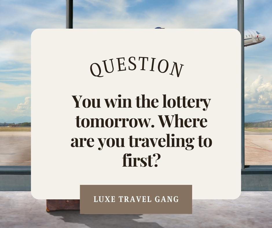 Where are you going?🛩️
--------
#travelquestion #questionoftheday #travelagents #lottery #wheretoptravelnext #nextdestination #traveladvisor