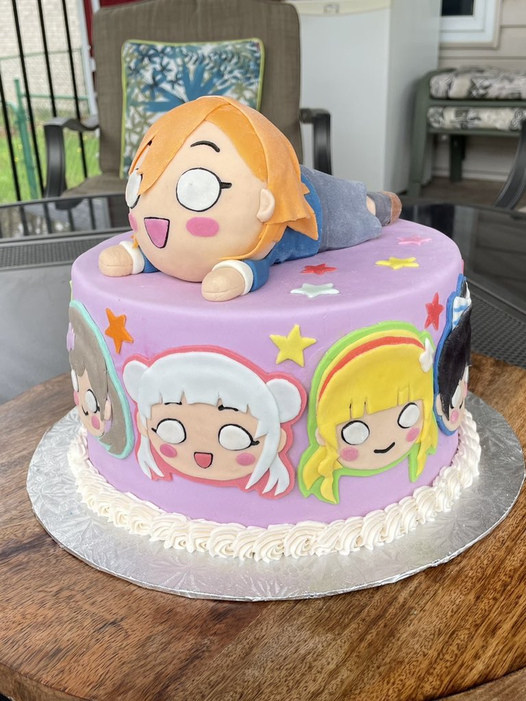 Yurisket's tweet photo. I made a Liella nesoberi cake!💫
#lovelive #liella https://t.co/pckBeH2H0D