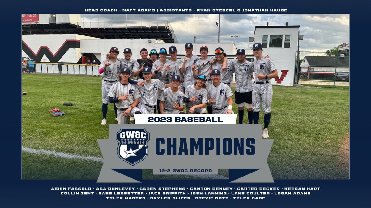 With today’s 11-0, 6 inning victory over Wayne, the Firebirds are the outright 2023 <a href="/GWOC/">GWOC Sports</a> Baseball Champions with a 12-2 in-conference record!

#WeAreFirebirds