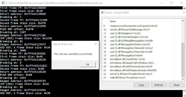 blueteamsec1's tweet image. SilentMoonwalk - PoC Implementation Of A Fully Dynamic Call Stack Spoofer #AvEvasion #EdrEvasion #SilentMoonwalk #StackSpoofing  dlvr.it/SnkmFf