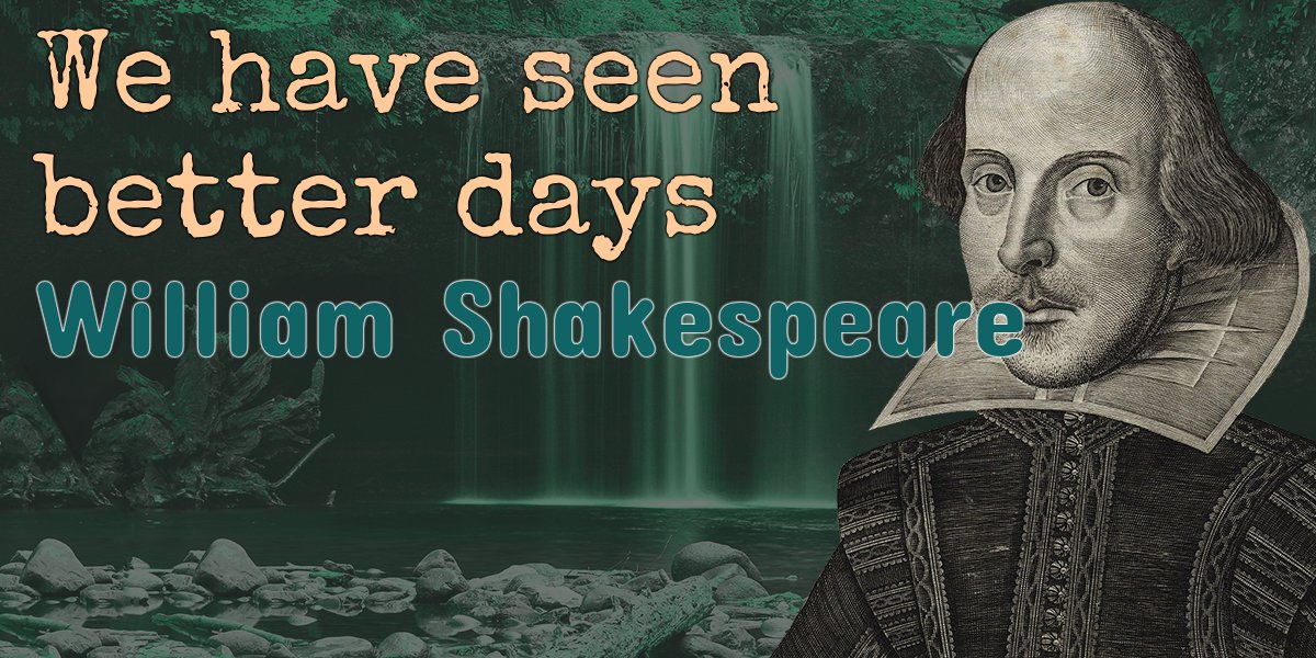 _w_shakespeare's tweet photo. "We have seen better days"
- William Shakespeare https://t.co/HxOHECJyIx