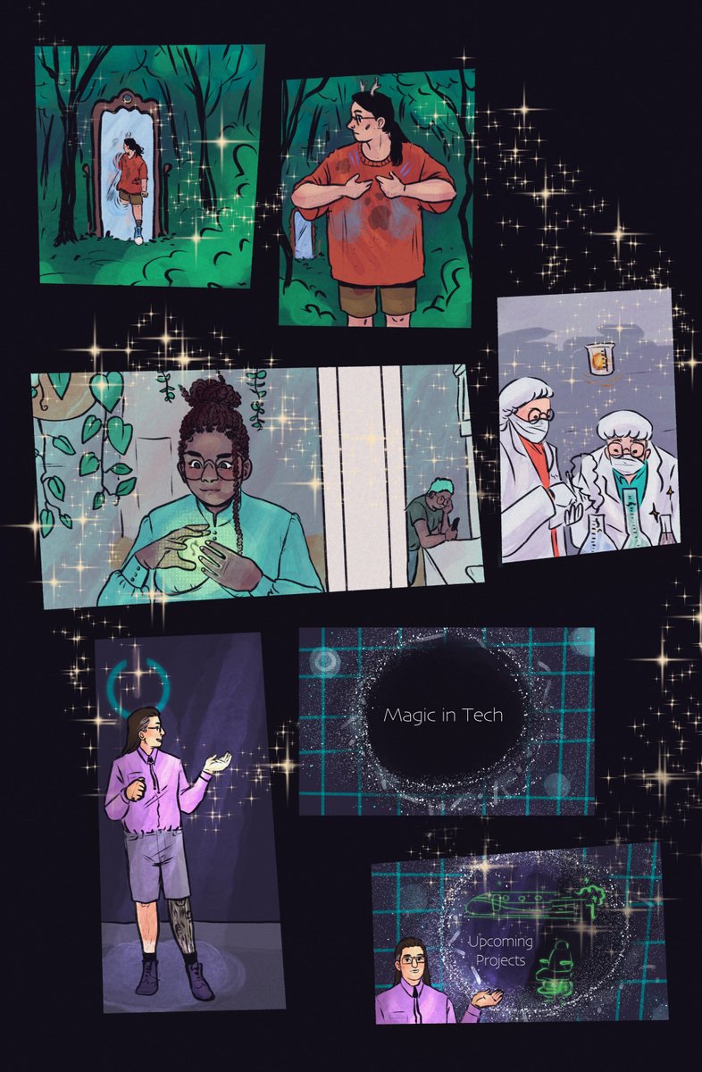 cuartist's tweet photo. Just found out about #WebcomicsDay
I make one called farragone (https://t.co/dKlOLN7iYa) (posts there, but there's links to mobile sites as well!)
Set in a magical near-future following the four seasons as they discover nefarious plots after Spring gets hit with a sleeping curse https://t.co/JovGS8MSiz