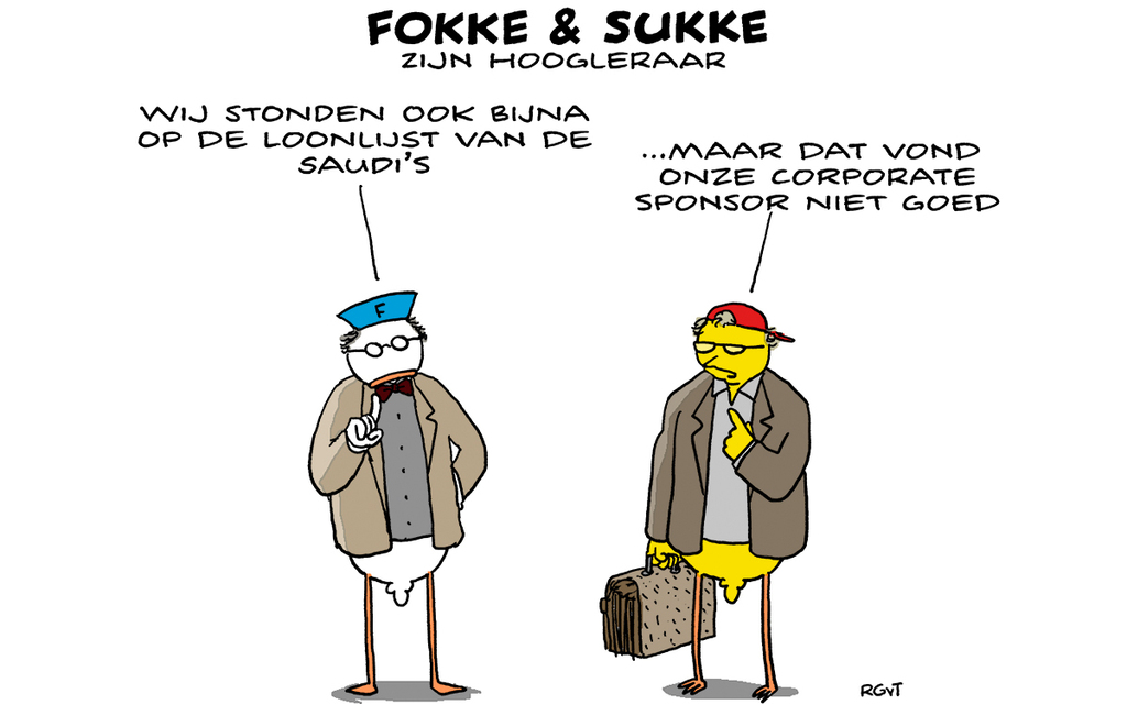 Fokke &amp; Sukke: F&amp;S zijn hoogleraar (NRC, di, 09-05-23) - #humor |