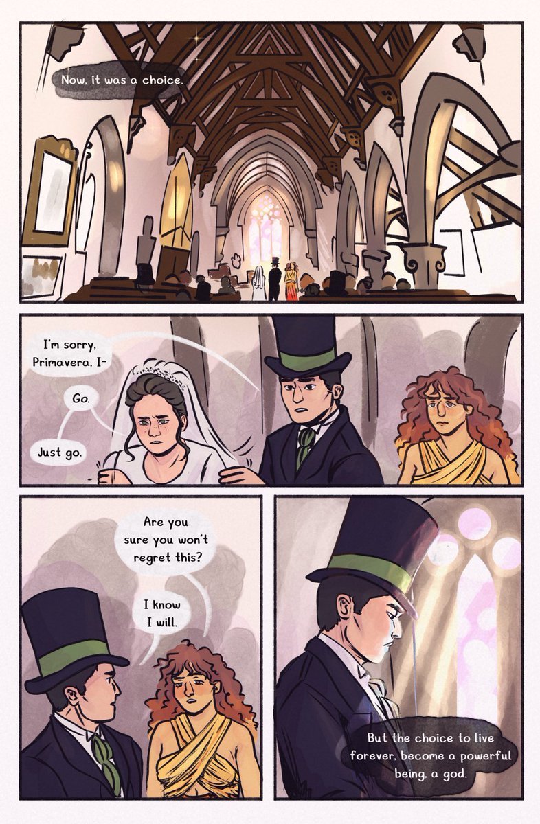 cuartist's tweet photo. Just found out about #WebcomicsDay
I make one called farragone (https://t.co/dKlOLN7iYa) (posts there, but there's links to mobile sites as well!)
Set in a magical near-future following the four seasons as they discover nefarious plots after Spring gets hit with a sleeping curse https://t.co/JovGS8MSiz