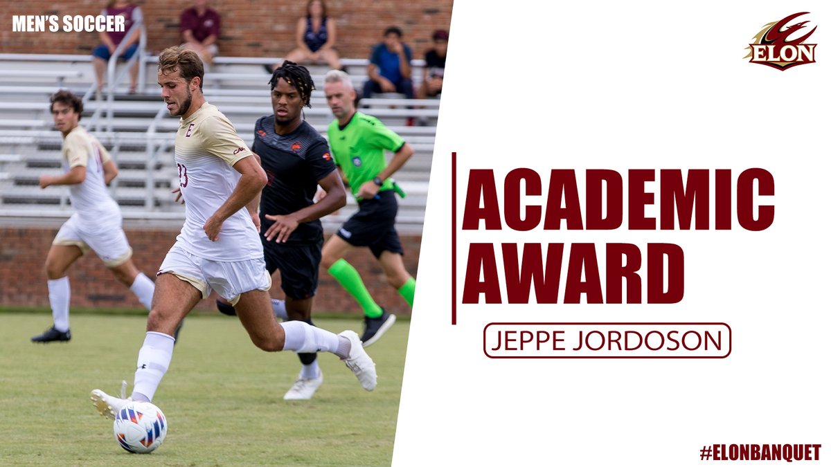 ElonMSoccer's tweet photo. Congratulations to all our guys that won team awards at this year’s #ElonBanquet!

⚽️ Leadership Award: Marco Vesterholm
⚽️ Academic Award: Jeppe Jordoson
⚽️ Team Commitment Award: Kasper Lehm
⚽️ Team MVP: Vemund Hole Vik

#ElonBanquet #PhoenixRising https://t.co/ztJXksvtl5