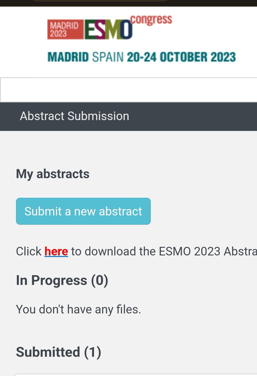 Submitted ✅ 🤞🤞#Esmo23 @myESMO