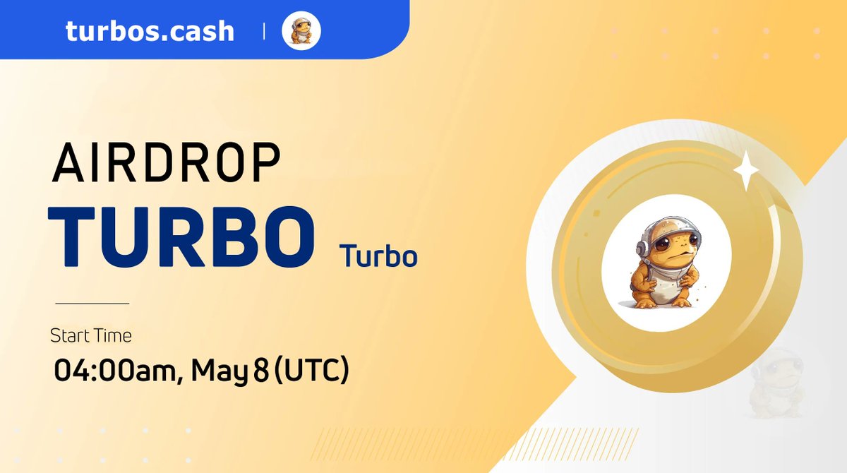 TuboToadToken's tweet photo. $TURBO airdrop is now live!

A total of 44,444,444,444,444 #TURBO will be distributed on a first come, first serve basis.  

When the last is claimed, the airdrop will end.

🌐Connect and claim on our #airdrop website: https://t.co/LY5ADaniga

$TSLA $PYPL $MONG $PEPE $PACW $JEFF https://t.co/3feioM1vwx