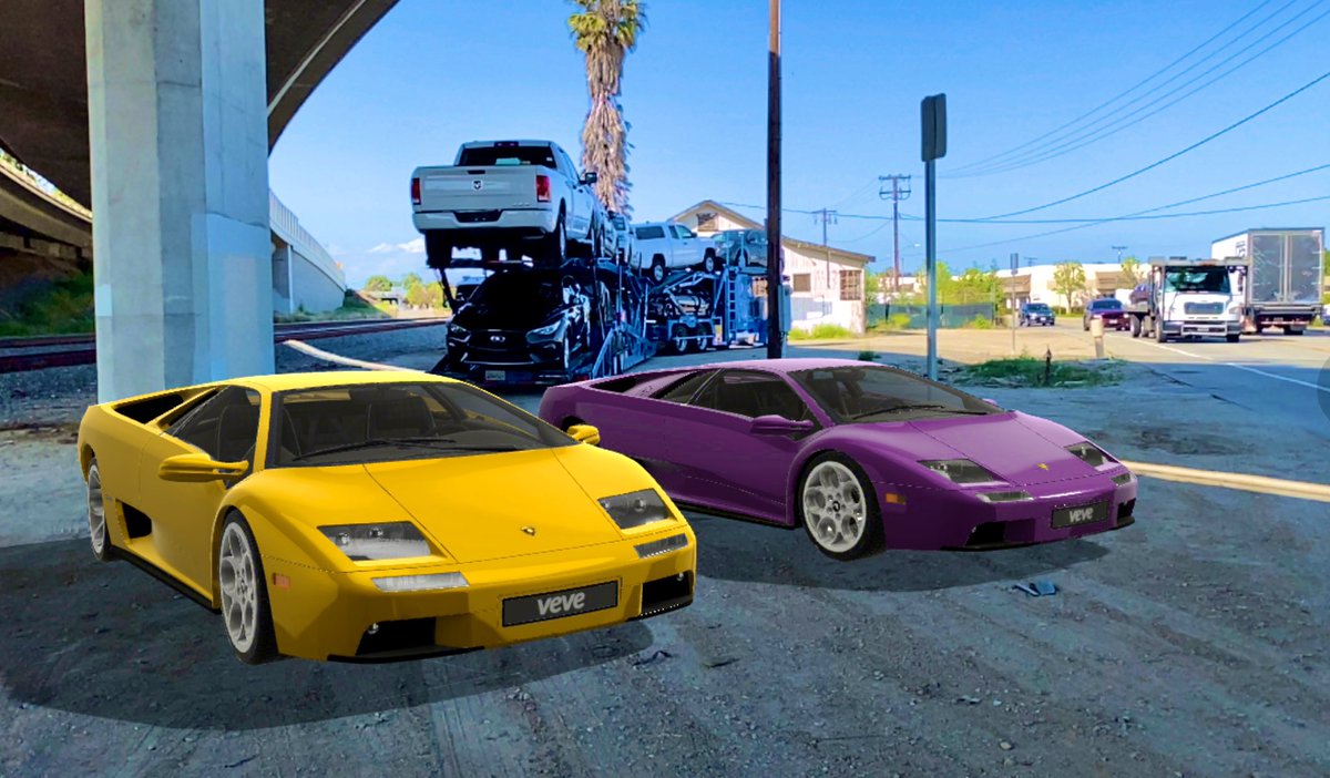 EVLVD_1's tweet image. Day 22: Delivery Successful✅

Just received my Lambos fresh off the truck! 
These guy work so fast they got the trailer filled up again😅
@Lamborghini x @veve_official 💜💛

#WebVCollective🕸️ #VeVeCommunity #30DayVeveChallenge #CollectorsAtHeart
#vevefam #Lamborghini #VeVe