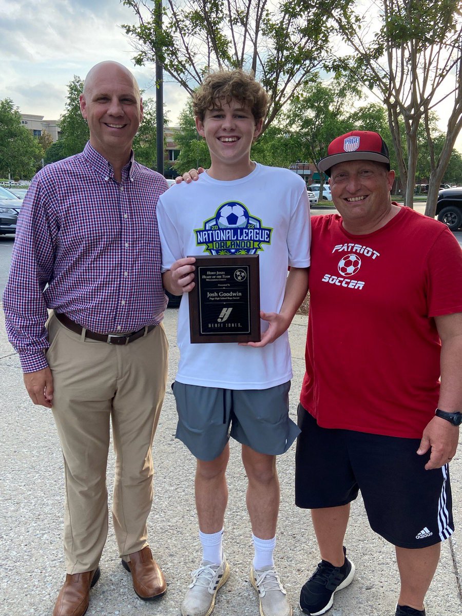 Congratulations once again to Josh Goodwin for winning the Herff Jones Heart of the Team award. He recieved the award this evening during the WillCo Sports Power Hour show. #LetsGoPatriots