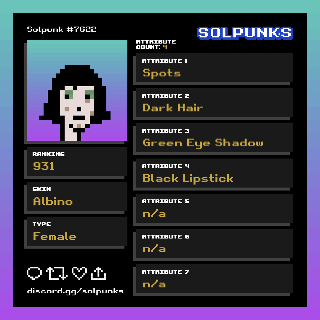 PunksDAOSales's tweet image. SolPunk 7622 has been sold! 

Price: 4.99 SOL ($90 USD) 

→solanart.io/collections/so…

@PunksOnSolana
@SolPunksDAO
#SolPunks #SOL #NFT

solscan.io/tx/iSr5g3Ctobv…