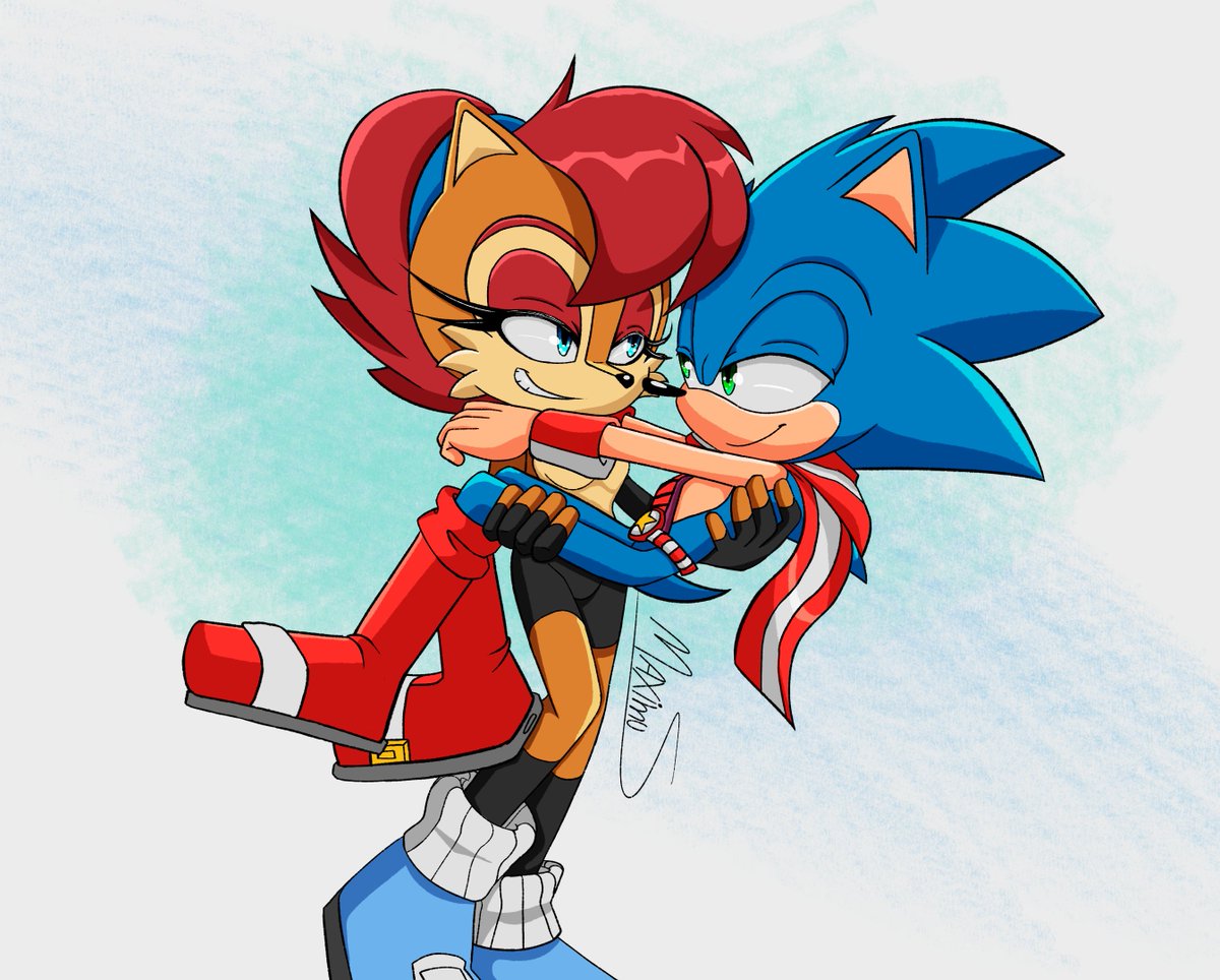 maximuseditor's tweet photo. My part of an Art trade with @KitareArtist
Sonic and Sally from his AU where they swap roles! Sonic is the Prince and leader of the Freedom Fighters and Sally is the speedster hero!
Go check his part of the art trade too!
#SonicTheHedeghog #FreedomSwap https://t.co/elYubrbDXJ