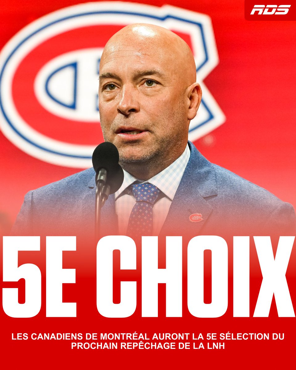 Les Canadiens de Montréal repêcheront au 5e rang du prochain repêchage de la LNH (et ce ne sera pas Connor Bedard) ! 🥹