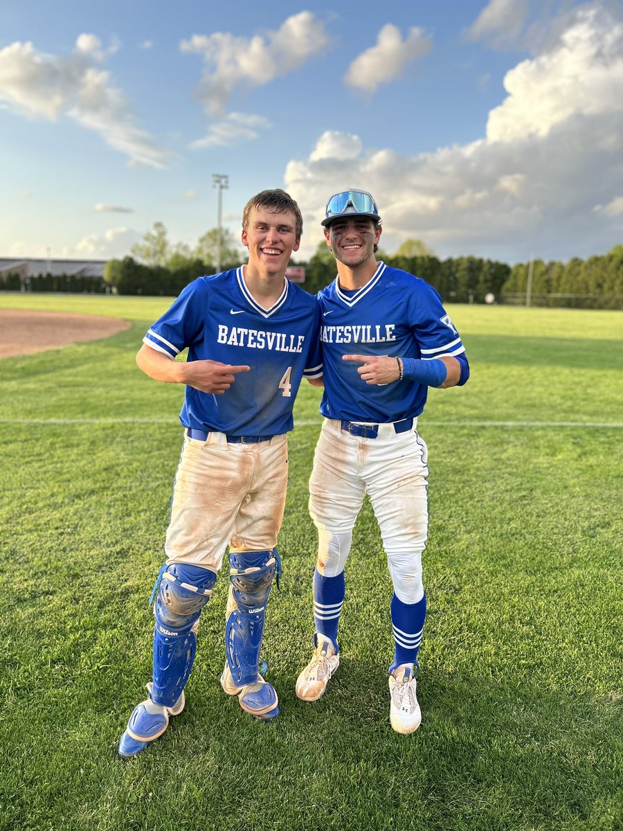 Varsity defeats Rushville 11-3 as the winning streak moves to 10! Charlie Schebler led the offense with 2 doubles, 5 RBI &amp; 2 runs. Will Jaisle added in a 2 RBI double. Schebler earned his 5th win on the mound striking out 7. Alex Baumer struck out 5 in relief. Varsity is now 14-5