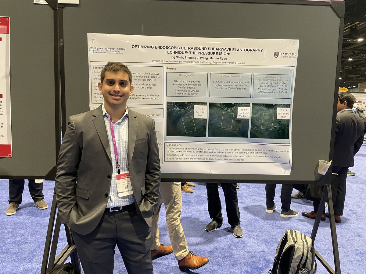 .@ThomasWangMD and @Jarshah4 represent #BWHAdvancedEndo at the #DDW2023 poster session today!