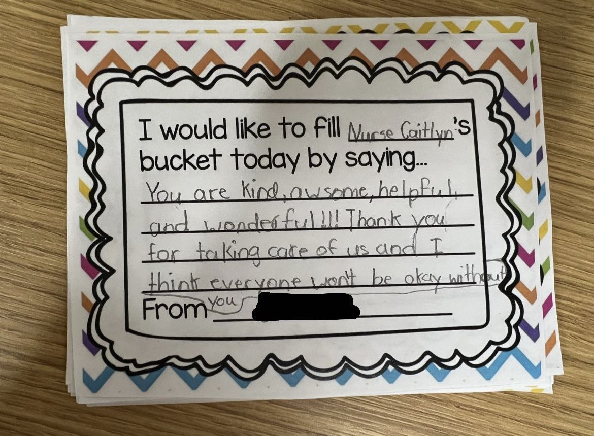 One of my favorite parts of Nurse Appreciation Week are the student notes! They make my day! 💙💛 #schoolnurse #NTtrailblazers