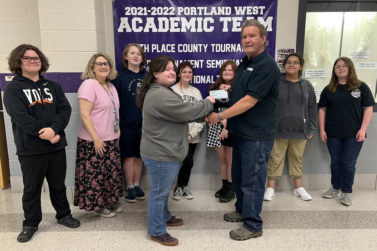 THANK YOU to the TVA Retirement Association for their generous donation of $5,000.00 which funded our Academic Team’s journey to Nationals in Chicago! <a href="/TVAnews/">Tennessee Valley Authority</a> <a href="/PanthersPwms/">PWMS Panthers</a>