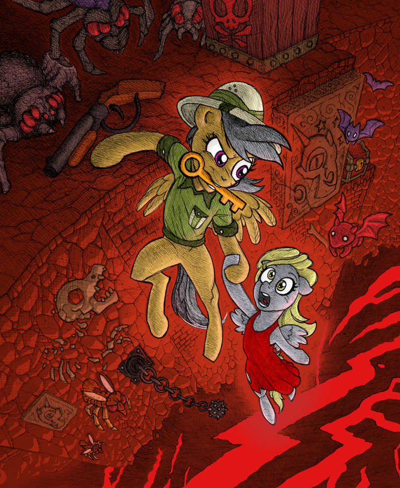 Drop something red from your gallery.
#spelunky #mlp #mylittlepony #derpyhooves
#daringdo #fanart