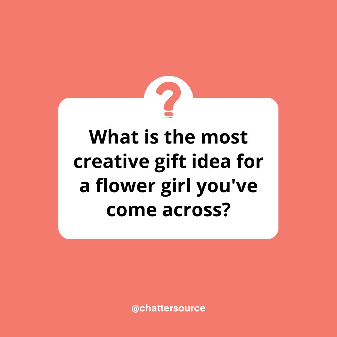 Chatter_Source's tweet image. Flower girls add an extra sprinkle of magic to your wedding day! 💐✨ But have you ever wondered what to gift them to show your appreciation? 🤔

Let’s take a look at these 46 flower girl gift ideas:
bit.ly/3Gauqe0