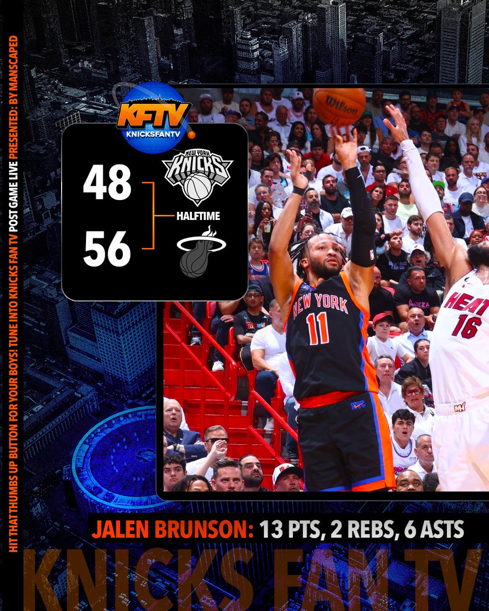 Knicks Fan TV 🏀🎥📺🏁 on Twitter "The Knicks trail 4856 at the half