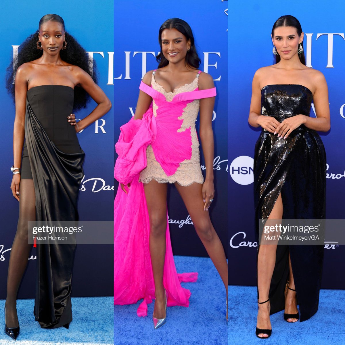 mmdisney200's tweet photo. 3 of Ariel’s sisters at the premiere 😍 Tamika (Sienna King) Indira (Simone Ashley) Perla (Lorena Andrea) #TheLittleMermaid https://t.co/DI0onV4dk6