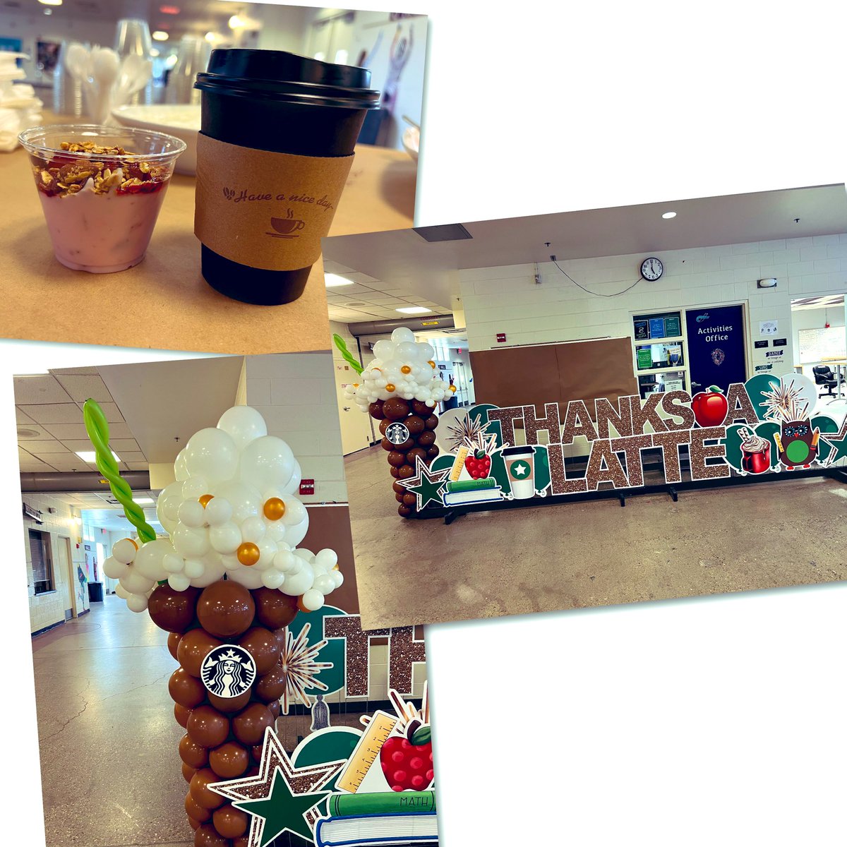 We were excited to kick off our Teacher and Nurse appreciation week!  Especially grateful for our incredibly talented <a href="/ManzanoMonarchs/">Manzano High School</a> staff!  ‘Thanks A Latte’☕️ for all you do! #PurplePride 🦁💜👑