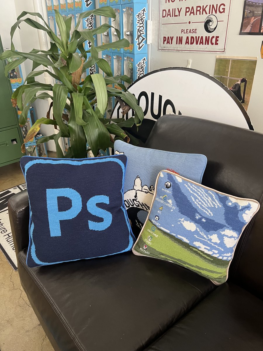 _drought's tweet image. needlepoint photoshop pillow