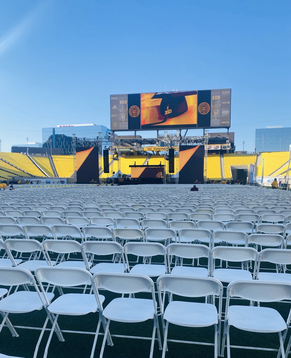 The stage is set for undergraduate commencement! #ASUgrad 👩‍🎓 👨‍🎓