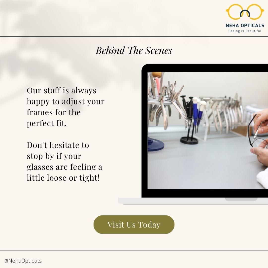 Nehaopticals_UL's tweet photo. Our staff is always happy to adjust your frames for the perfect fit. Don't hesitate to stop by if your glasses are feeling a little loose or tight!

#Nehaopticals, #Nehaopticalsbangalore, #opticalstores, #eyewearstore, #eyeglasses https://t.co/6Z1FSO3RFP