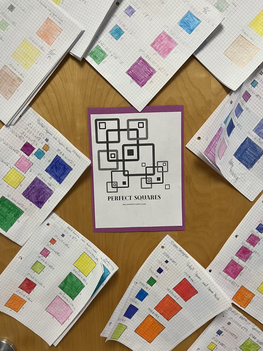 Mrs. Kendrick’s Perfect Square assignments are so creative; kiddos are happy to share their hard work.  <a href="/PanthersPwms/">PWMS Panthers</a>