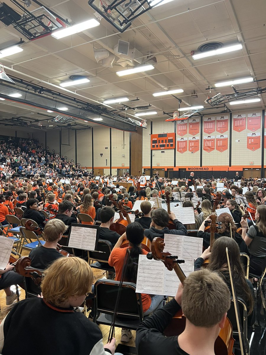 Tonight is our All City Orchestra concert. The gym is packed with students representing grades 5-12. These kids are fantastic! Since 1995 this concert has been held in this gym and next year this concert will be in our new facility. I can’t wait for May 2024.
