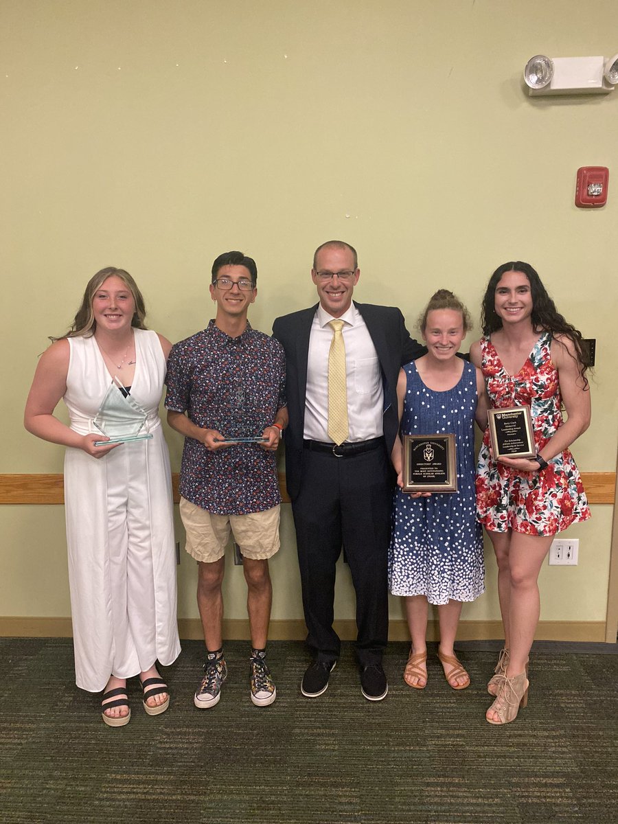 What a night!!  We had some amazing student athlete recognized. 
Brooke Bouwens won the Betty Clark award. Hannah Brubaker was the top CGPA for all seniors. Enrique Salazar and Carley Camp were Athletes of the Year!!  #GoSpartans
