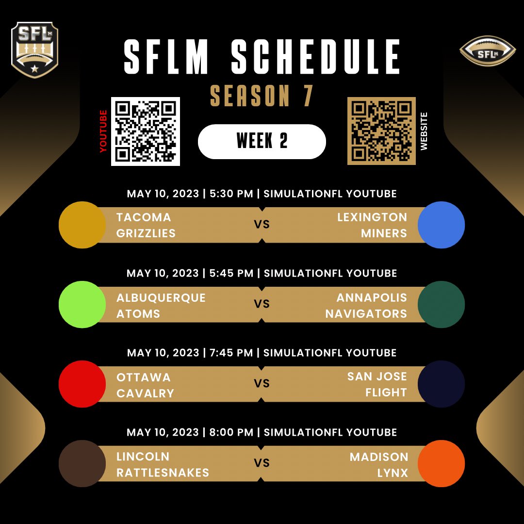 WEEK 2 - SFLm Schedule 

On 𝐖𝐄𝐃𝐍𝐄𝐒𝐃𝐀𝐘 

#SFLm #WEareSFLm