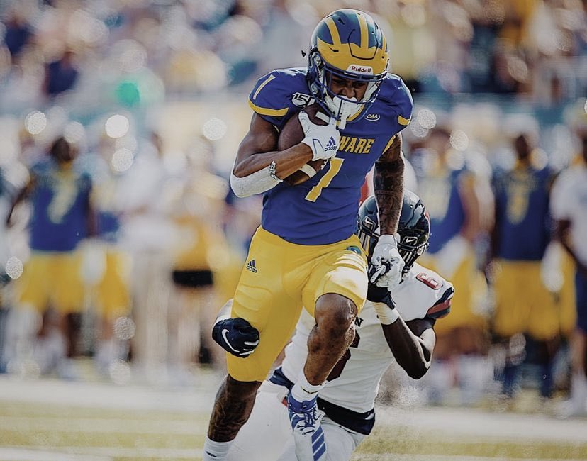 After a great Conversation with <a href="/CoachWrightC/">Corico Wright</a> I am Blessed to earn an Offer from Delaware State University 🔵🟡⚪️ <a href="/RicoZackery/">Coach Zackery</a> #BlueHenBuilt